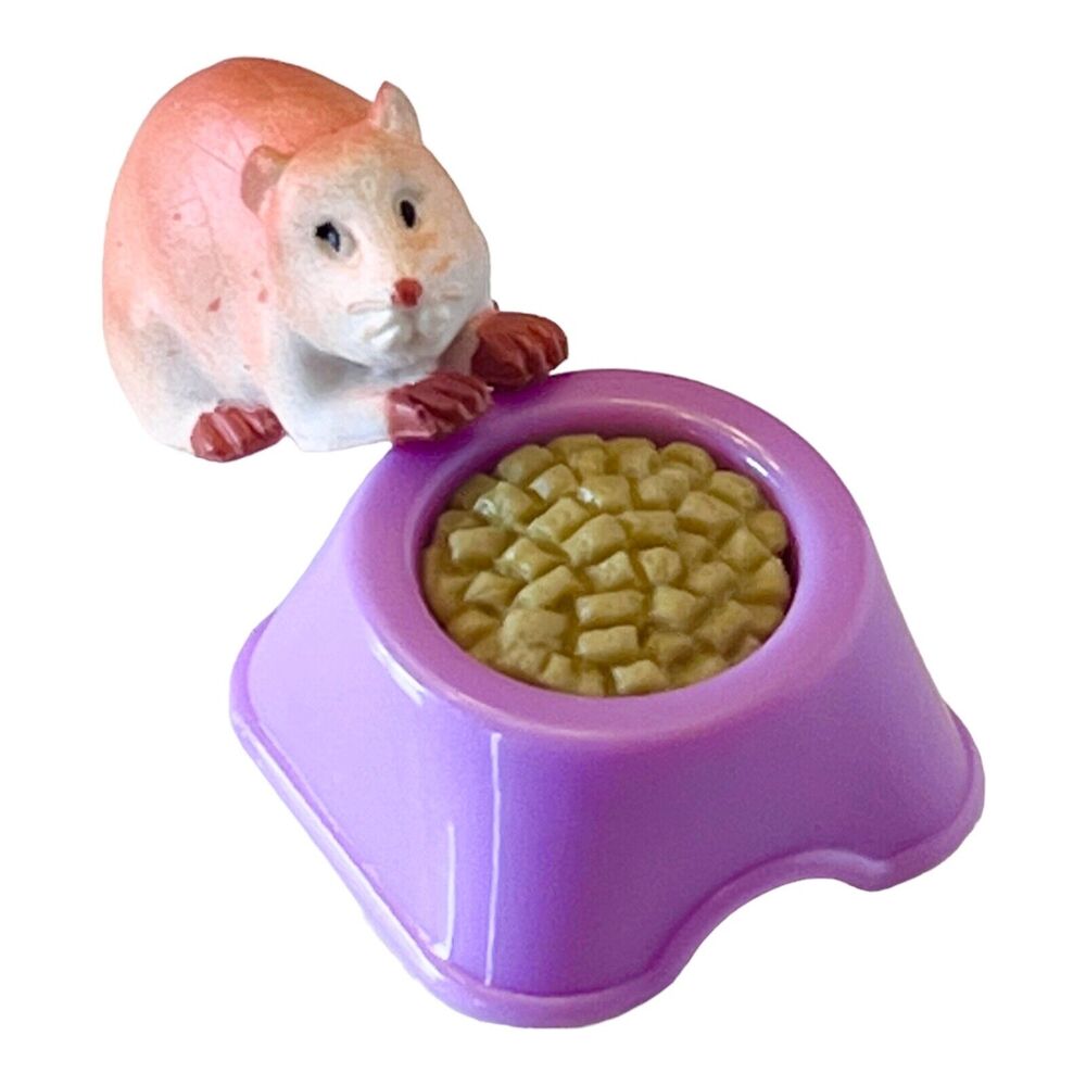 American Girl Doll Hamster Pet & Food Bowl Guinea Pig 1” Toys Animal Pet Set New